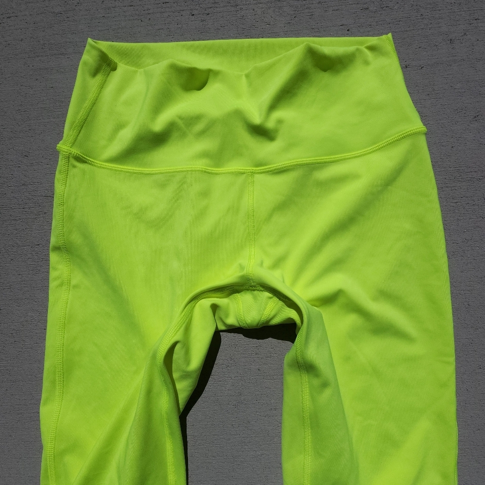 Lululemon Wunder Under High-Rise Leggings Size 8 Highlight Yellow 28" Inseam - Picture 3 of 9